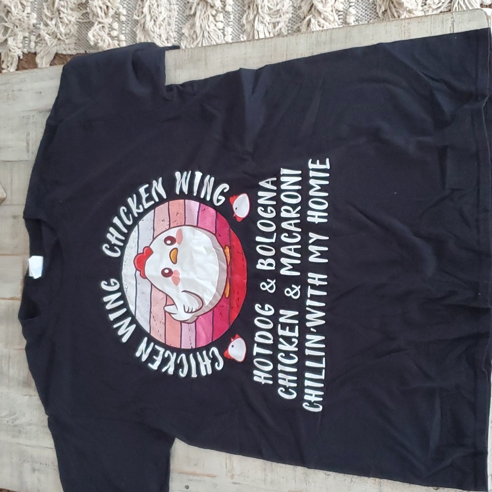 Black graphic tee size Large
